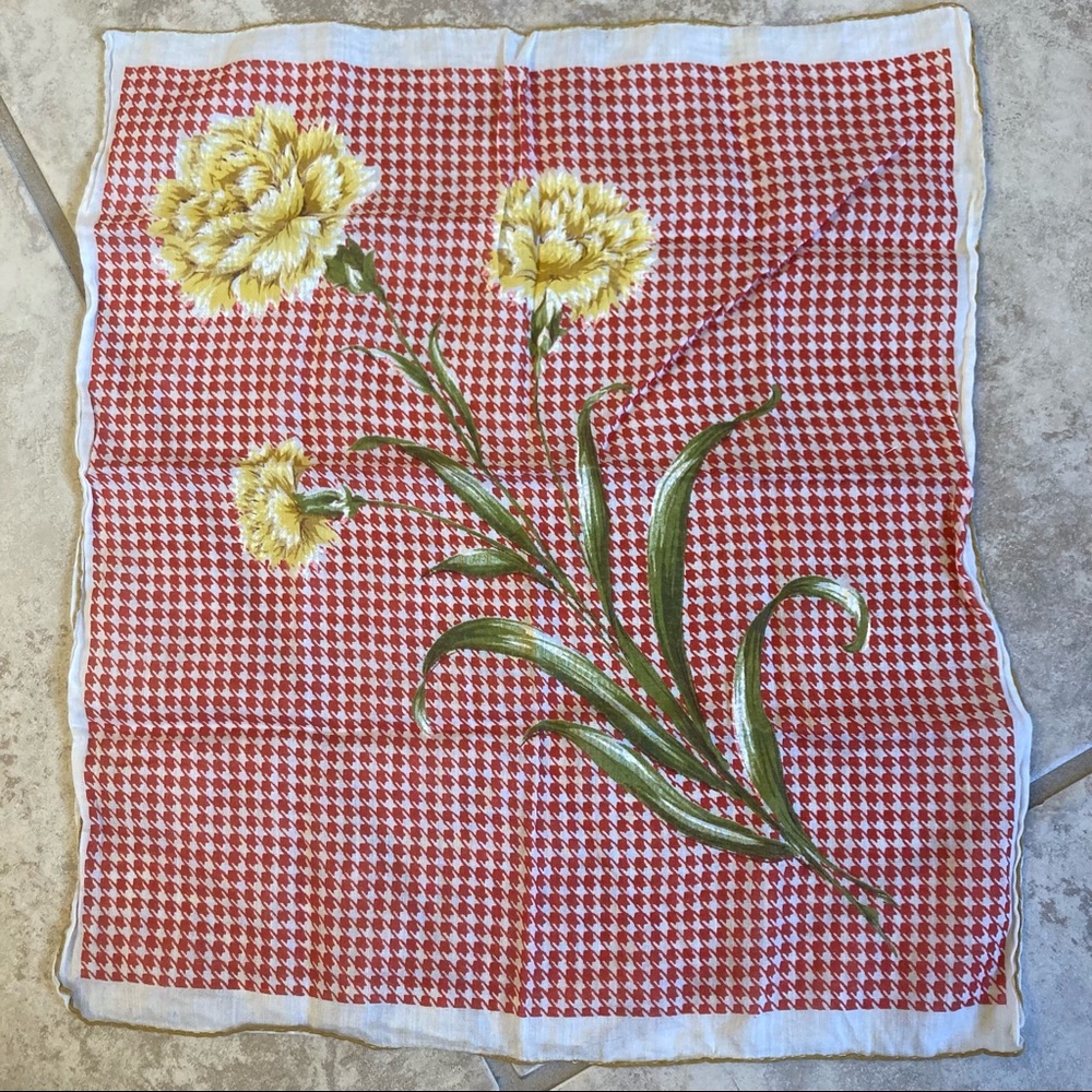Vintage flowered hanker chief / scarf